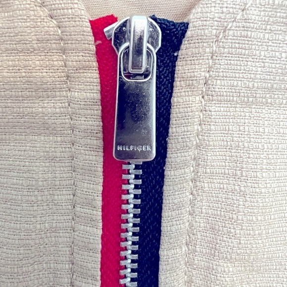 TOMMY HILFIGER Textured V-neck A-line Cotton Dress Size 8 - Picture 13 of 14